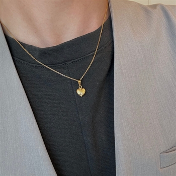  14 karat guld vedhæng med  fra Aagaard med diamant, 8x9 mm